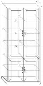 Шкаф 4-х дверный (1 стеклодверь) Венето