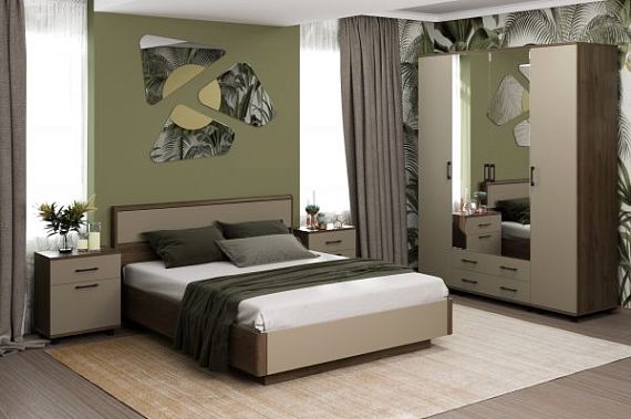 Коллекция Спальня "Грейс" Гикори джексон темный/Латте матовый