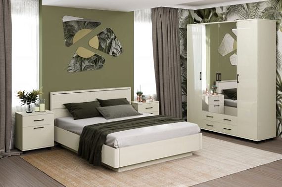 Коллекция Спальня "Грейс" Серый кашемир/Кашемир глянцевый