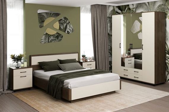 Коллекция Спальня "Грейс" Гикори джексон темный/Кашемир матовый