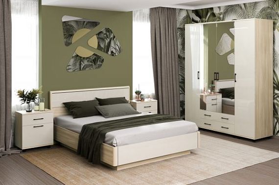 Коллекция Спальня "Грейс" Ясень асахи/Кашемир глянцевый